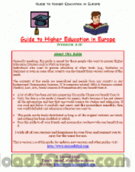 Guide to Higher Education in Europe screenshot